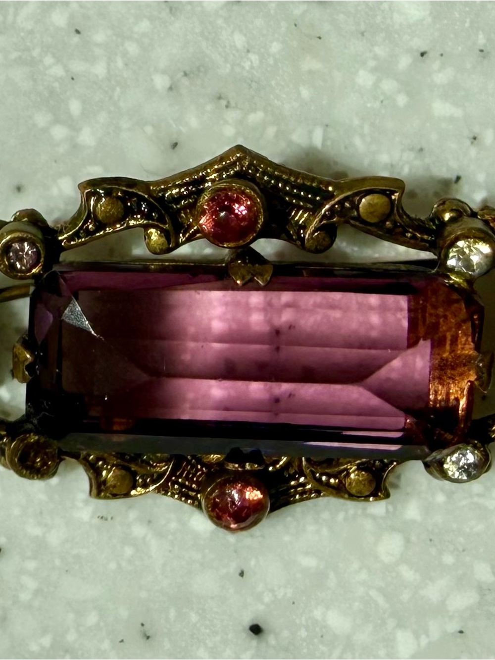 Antique Gilt Brooch - Picture 8 of 8